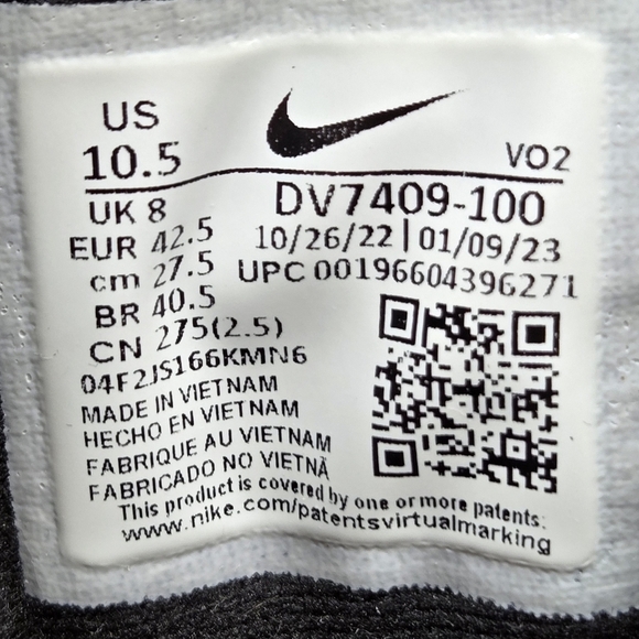 Nike Air Adjust Force Vast Grey Metallic Silver Women's Shoes Size 10.5 - Picture 8 of 8